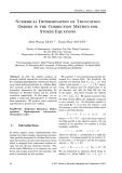 Numerical determination of truncation orders in the correction method for stokes equations