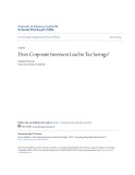 Accounting undergraduate Honors theses: Does corporate inversion lead to tax savings?