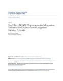 Accounting undergraduate Honors theses:The effect of CEO IT expertise on the information environment - Evidence from management earnings forecasts