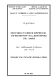 Summary of mathematics doctoral thesis: Discovering functional dependencies and relaxed functional dependencies in databases