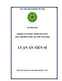 Luận án tiến sĩ Kinh tế: Nghiên cứu phát triển sản xuất dâu tằm bền vững tại tỉnh Thái Bình