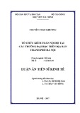 Luận án tiến sĩ Kinh tế: Tổ chức kiểm toán nội bộ tại các trường đại học trên địa bàn thành phố Hà Nội