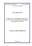 Luận án tiến sĩ Kinh tế: Nghiên cứu công bố thông tin kế toán của các công ty niêm yết trên thị trường chứng khoán Việt Nam