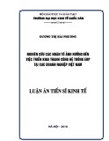 Luận án tiến sĩ Kinh tế: Nghiên cứu các nhân tố ảnh hưởng đến việc triển khai thành công hệ thống ERP tại các doanh nghiệp Việt Nam