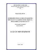 Luận án tiến sĩ Kinh tế: Mô hình phân tích các nhân tố ảnh hưởng đến xuất cư và lợi ích về thu nhập của hộ gia đình có người xuất cư