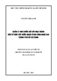 Tóm tắt Luận án tiến sĩ Kinh tế: Quản lý nhà nước đối với hoạt động đầu tư trực tiếp nước ngoài ở Khu công nghệ cao Thành phố Hồ Chí Minh