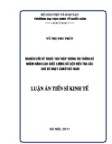 Luận án tiến sĩ Kinh tế: Nghiên cứu kỹ thuật thu thập thông tin thống kê nhằm nâng cao chất lượng số liệu điều tra các chủ đề nhạy cảm ở Việt Nam