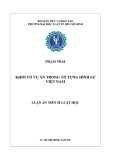 Luận án tiến sĩ Luật học: Khởi tố vụ án trong tố tụng hình sự Việt Nam