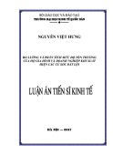 Luận án tiến sĩ Kinh tế: Đo lường và phân tích nguy cơ tổn thương của hộ gia đình và doanh nghiệp khi xuất hiện các cú sốc bất lợi