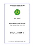 Luận án tiến sĩ Kinh tế: Phát triển nuôi trồng thủy sản vùng ven biển tỉnh Thanh Hóa