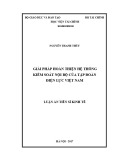 Luận án tiến sĩ Kinh tế: Giải pháp hoàn thiện hệ thống kiểm soát nội bộ Tập đoàn điện lực Việt Nam