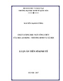 Luận án tiến sĩ Kinh tế: Chất lượng đội ngũ công chức của Bộ Lao động - Thương binh và Xã hội