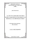 Luận án tiến sĩ Kinh tế: Các yếu tố tác động đến lòng trung thành của khách hàng sử dụng dịch vụ khách sạn 4, 5 sao trên địa bàn Tp.HCM