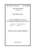 Tóm tắt Luận án tiến sĩ Kinh tế: Quản lý chi phí đào tạo của các cơ sở giáo dục đại học công lập ở Việt Nam