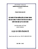 Luận án tiến sĩ Kinh tế: Các nhân tố ảnh hưởng đến sự trung thành của các công ty niêm yết đối với các công ty kiểm toán độc lập tại Việt Nam