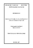 Tóm tắt Luận án tiến sĩ Kinh tế: Pháp luật về nghĩa vụ của người quản lý công ty cổ phần ở Việt Nam