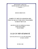 Luận án tiến sĩ Kinh tế: Nghiên cứu nhân tố ảnh hưởng đến công tác quản lý nhà nước về bảo hiểm xã hội ở Việt Nam