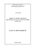 Luận án tiến sĩ Kinh tế: Nghiên cứu chính sách chi trả cho nhà quản lý của các công ty cổ phần ở Việt Nam