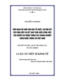 Luận án tiến sĩ Kinh tế: Mối quan hệ giữa các văn hóa tổ chức, sự gắn kết với công việc và kết quả thực hiện công việc của người lao động trong các doanh nghiệp công nghệ thông tin Việt Nam