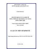 Luận án tiến sĩ Kinh tế: Chuyển dịch cơ cấu kinh tế nông thôn Hà Nội trong xây dựng nông thôn mới