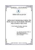 Tóm tắt Luận án tiến sĩ Kinh tế: Kiểm soát nội bộ hoạt động tín dụng tại các ngân hàng thương mại cổ phần Việt Nam