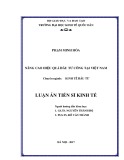 Luận án tiến sĩ Kinh tế: Nâng cao hiệu quả đầu tư công tại Việt Nam