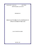 Luận án tiến sĩ Luật học: Pháp luật về nghĩa vụ của người quản lý công ty cổ phần ở Việt Nam