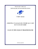 Luận án tiến sĩ Quản trị Kinh doanh: Ảnh hưởng của đa dạng hóa tới hiệu quả và rủi ro của doanh nghiệp