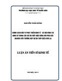 Luận án tiến sĩ Kinh tế: Chính sách đầu tư phát triển kinh tế - xã hội vùng tái định cư trong các dự án thủy điện vùng núi phía Bắc (Nghiên cứu trường hợp dự án thủy điện Sơn La)