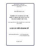 Luận án tiến sĩ Kinh tế: Nghiên cứu áp dụng giá trị hợp lý trong kế toán tại các doanh nghiệp Việt Nam