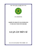 Luận án tiến sĩ Kinh tế: Nghiên cứu sinh kế của hộ nông dân ở vùng ven thành phố Nam Định