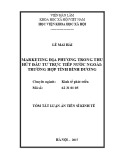 Tóm tắt Luận án tiến sĩ Kinh tế: Marketing địa phương trong thu hút đầu tư trực tiếp nước ngoài: Trường hợp tỉnh Bình Dương