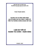 Luận án tiến sĩ Kinh tế: Nghiên cứu sự đồng biến động giá cổ phiếu của các công ty niêm yết trên thị trường chứng khoán Việt Nam