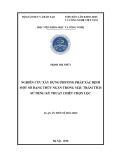 Luận án Tiến sĩ Hóa học: Nghiên cứu xây dựng phương pháp xác định một số dạng thủy ngân trong mẫu trầm tích sử dụng kỹ thuật chiết chọn lọc