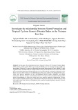 Khảo sát mối quan hệ giữa sự hình thành bão và chỉ số tiềm năng hình thành xoáy thuận nhiệt đới trên khu vực Biển Đông