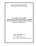 Sáng kiến kinh nghiệm: Một số biện pháp quản lý nhằm nâng cao chất lượng chuyên môn tổ THCS ở trường TH-THCS Nam Phong huyện Phù Yên, tỉnh Sơn La