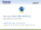 Bài toán Định biên nhân sự tại công ty Tinh Vân