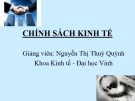 Bài giảng Chính sách Kinh tế