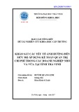 Báo cáo nghiên cứu khoa học cấp trường: Khảo sát các yếu tố ảnh hưởng đến mức độ áp dụng kế toán quản trị chi phí trong các doanh nghiệp nhỏ và vừa tại tỉnh Trà Vinh