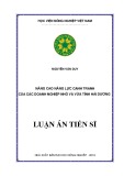 Luận án tiến sĩ Kinh tế: Nâng cao năng lực cạnh tranh của các doanh nghiệp nhỏ và vừa tỉnh Hải Dương