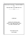 Tóm tắt Luận án tiến sĩ Lâm nghiệp: Nghiên cứu cơ sở khoa học quản lý tổng hợp Khu rừng Tràm Gáo Giồng, tỉnh Đồng Tháp