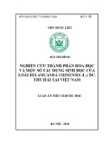 Luận án tiến sĩ Dược học: Nghiên cứu thành phần hóa học và một số tác dụng sinh học của loài Belamcanda chinensis (L.) DC. thu hái tại Việt Nam