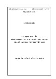 Luận án tiến sĩ Nông nghiệp: Xác định nhu cầu năng lượng cho duy trì và tăng trọng của bò lai nuôi thịt tại Việt Nam