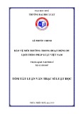 Tóm tắt Luận văn thạc sĩ Luật học: Bảo vệ môi trường trong hoạt động du lịch theo pháp luật Việt Nam