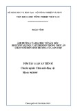 Tóm tắt Luận án tiến sĩ Nông nghiệp: Ảnh hưởng của hai độc tố nấm mốc deoxynivalenol và fumonisin trong thức ăn chăn nuôi đến sinh trưởng của lợn thịt