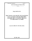 Luận án tiến sĩ Y tế công cộng: Thực trạng tăng huyết áp ở người dân từ 45-64 tuổi tại huyện Điện Biên, tỉnh Điện Biên và chi phí - hiệu quả của biện pháp can thiệp