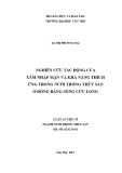 Luận án tiến sĩ Thủy sản: Nghiên cứu tác động của xâm nhập mặn và khả năng thích ứng trong nuôi trồng Thủy sản ở Đồng Bằng Sông Cửu Long