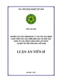 Luận án tiến sĩ: Nghiên cứu đặc điểm bệnh lý chủ yếu của chó mắc bệnh Care, đặc điểm sinh học và sinh học phân tử của virus Care phân lập được tại một số tỉnh phía Bắc Việt Nam