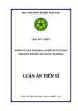 Luận án tiến sĩ: Nghiên cứu giải pháp nâng cao hiệu suất sử dụng phân đạm viên nén cho ngô tại Thanh Hóa