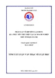 Tóm tắt Luận văn thạc sĩ Luật học: Pháp luật về hợp đồng lao động qua thực tiễn thực hiện tại các doanh nghiệp trên tỉnh Quảng Trị